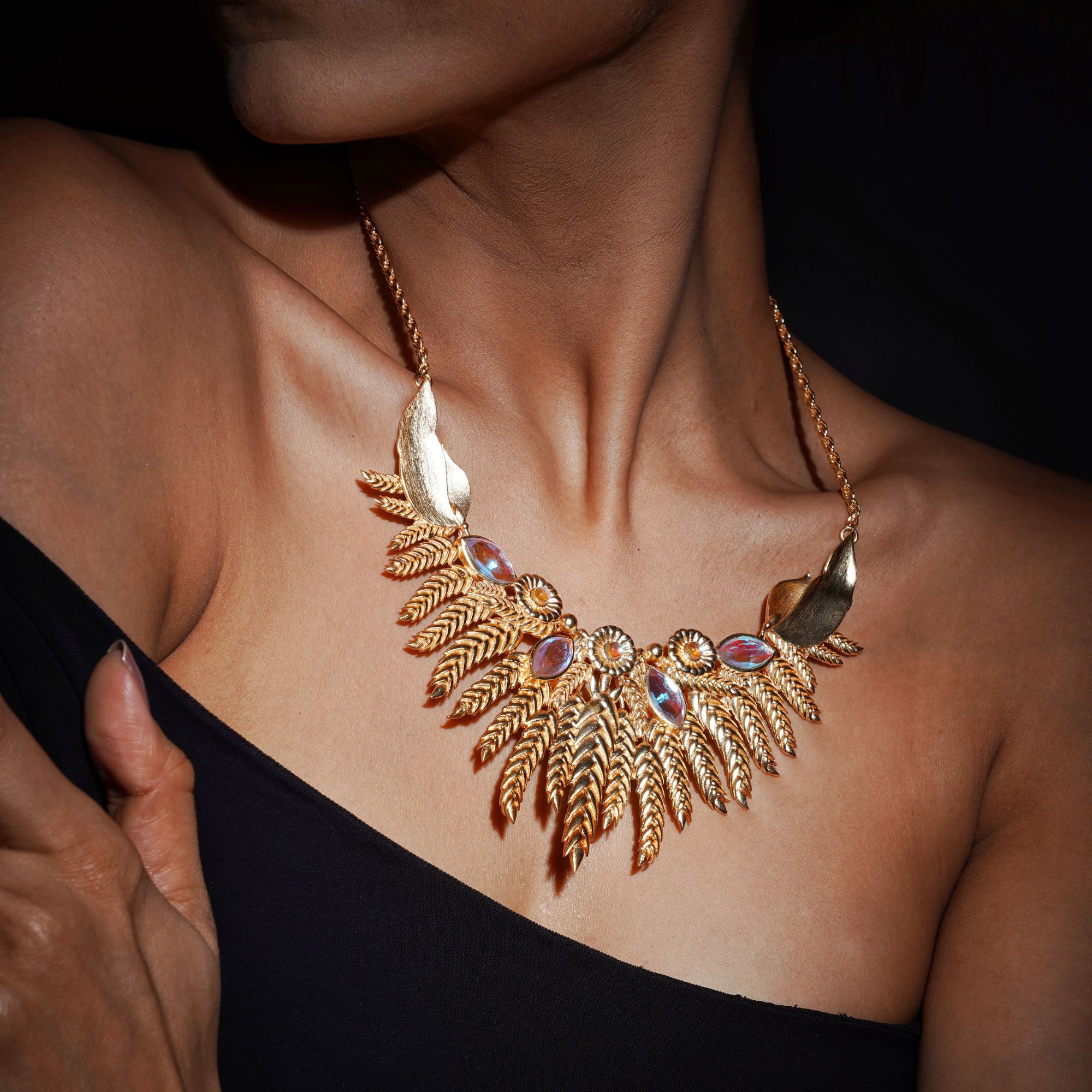 Barley gold plated necklace for women