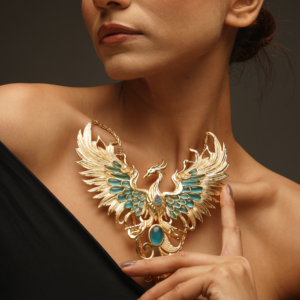 Cyan Phoenix Necklace