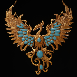 Cyan Phoenix Necklace