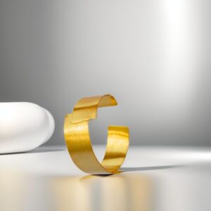 22k gold plated bracelet cuff