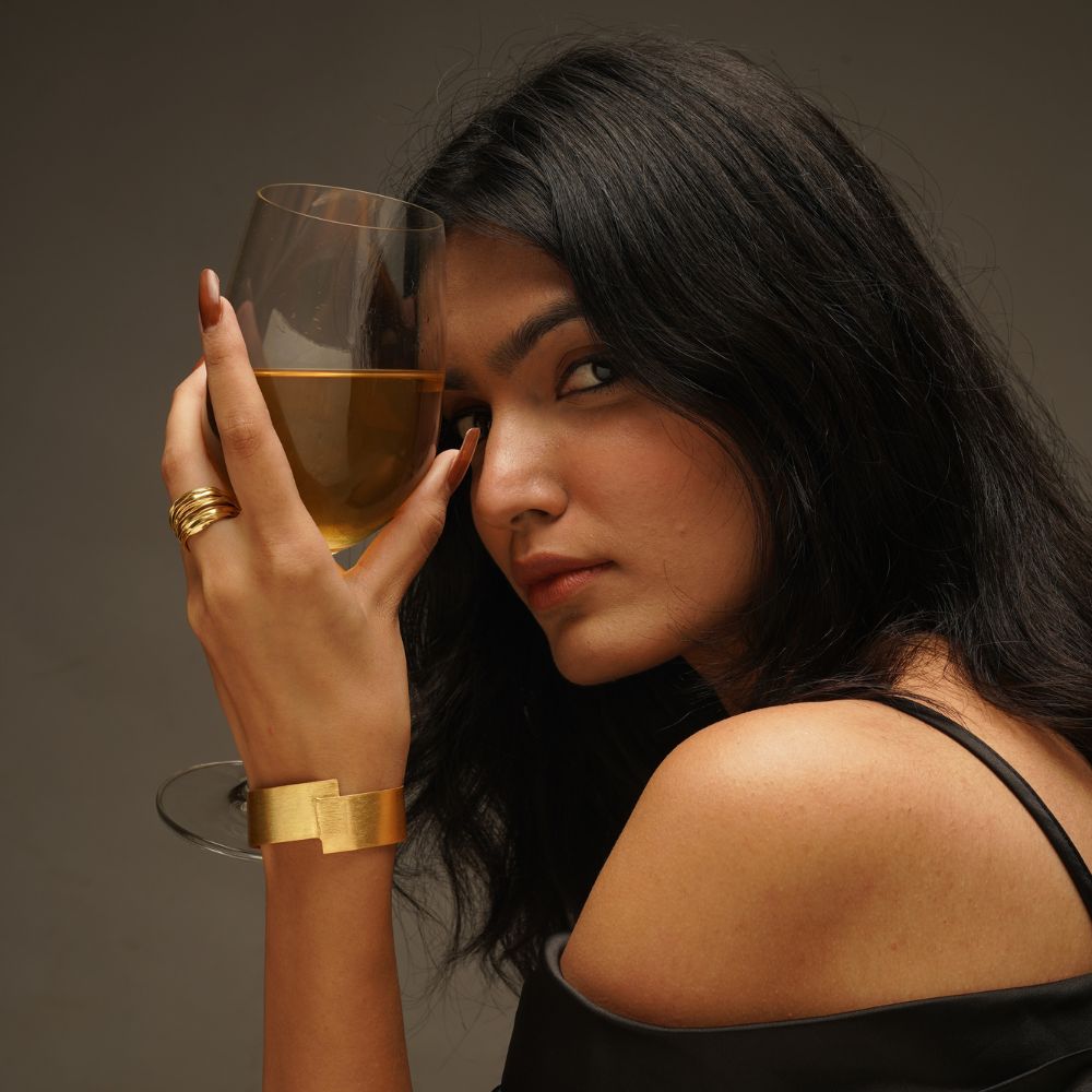 22k gold plated bracelet cuff