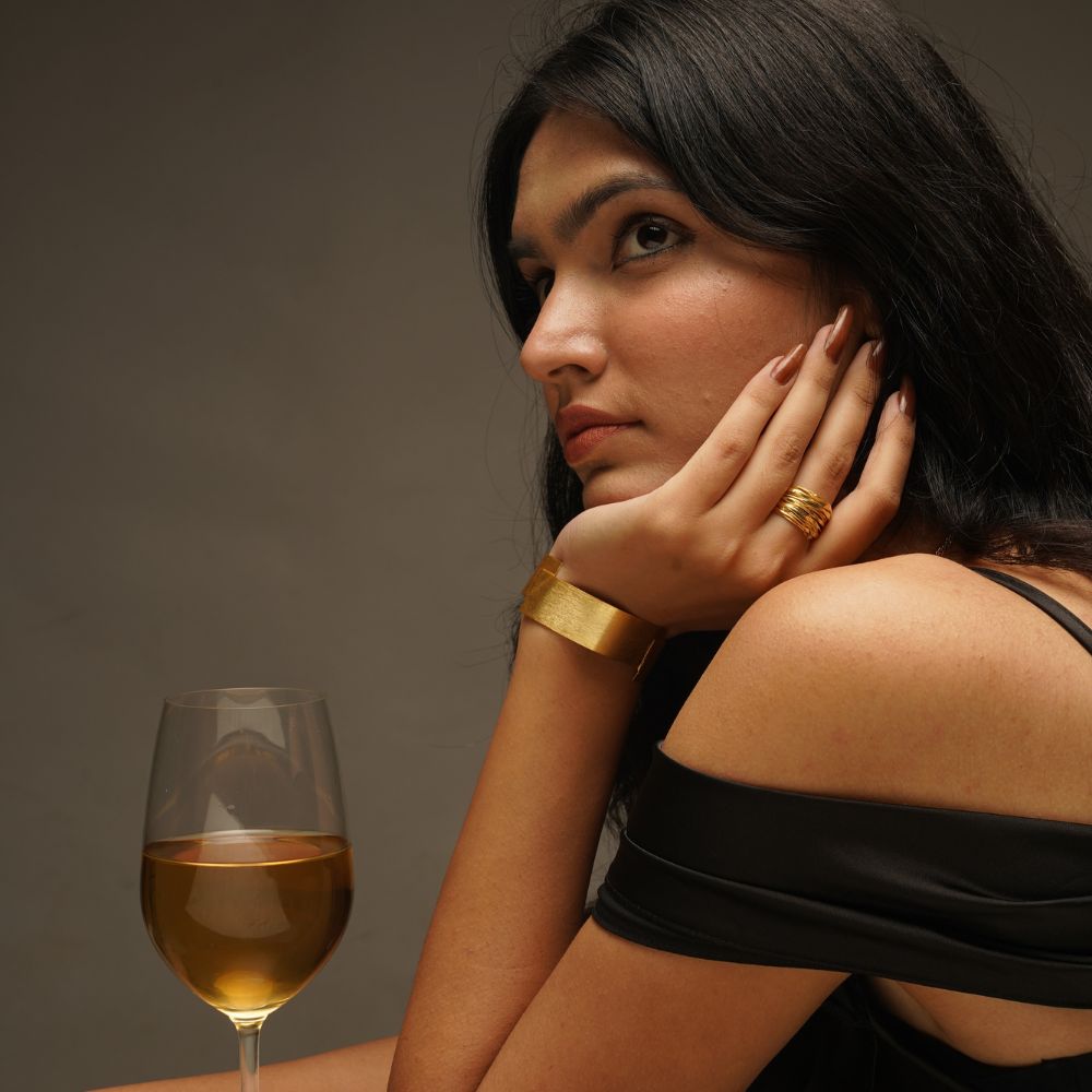 22k gold plated bracelet cuff
